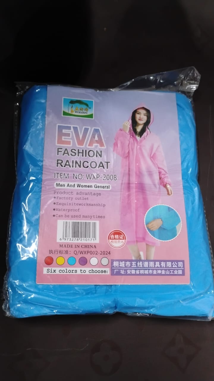 Adult Portable Rain Coat, Men & Women Outdoor Traveling Eva Material Raincoat