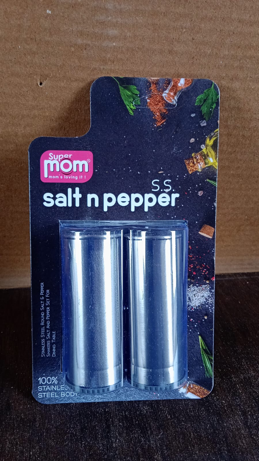 Supermom Stainless Steel Salt and Pepper Shaker Set (2 Pc)