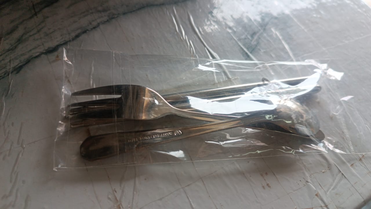 Stainless Steel Cutlery Spoon, Fork & Pair of Chopstick Set