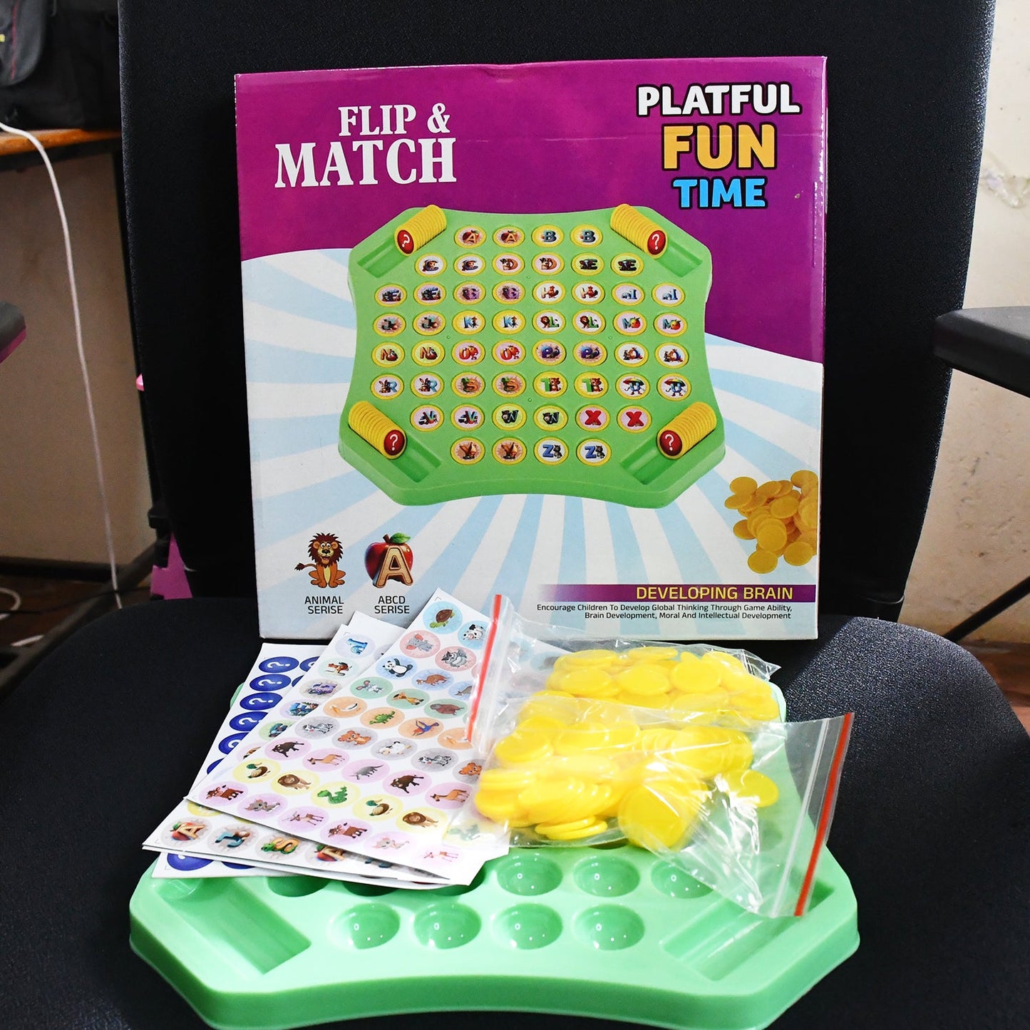 Flip & Match Educational Puzzle Game Toy (1 Set)