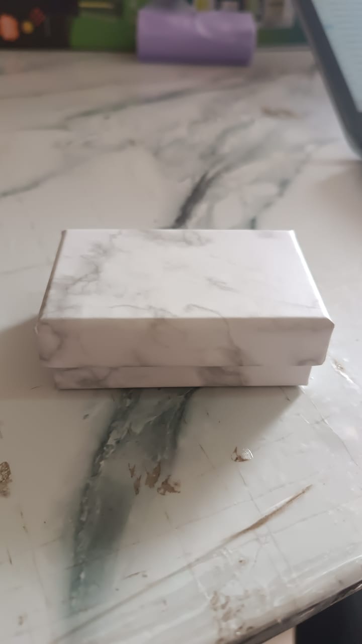 Marble Finish Empty Gift Box 8x5 cm (1 Pc)