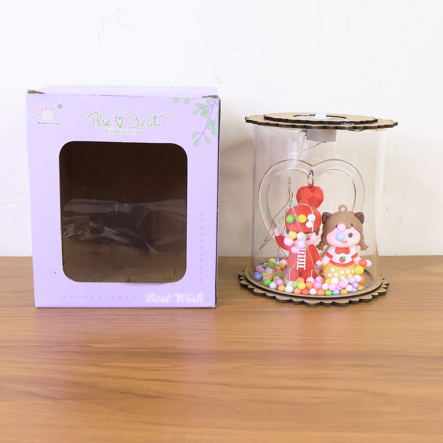 Cute LED Light Figurine Snow Globe (1 Pc)