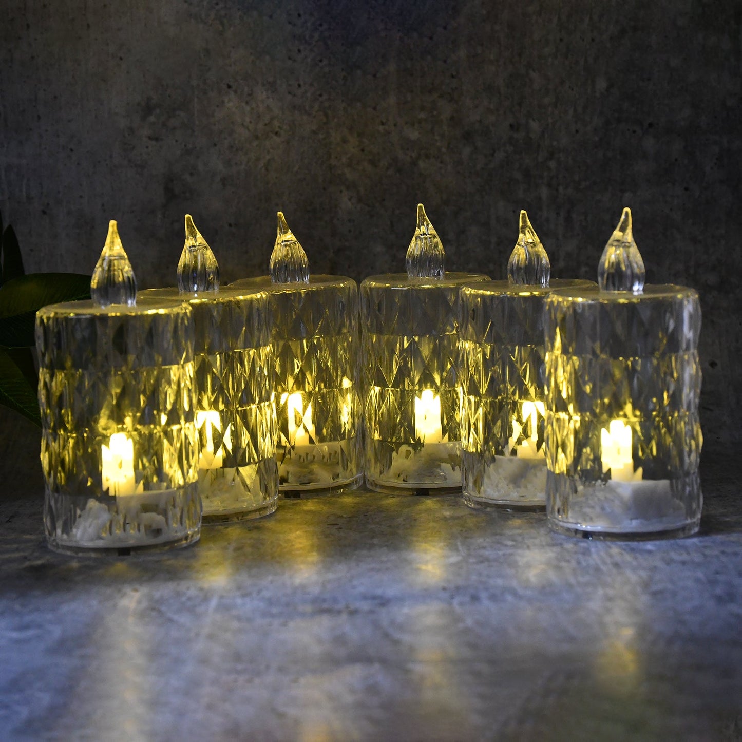 Decorative LED Crystal Flameless Candle Set