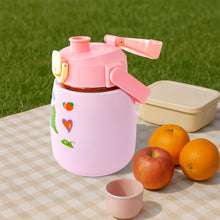 Stainless Steel Vacuum Insulated Water Bottle with Handle & Sticker (700 ML)