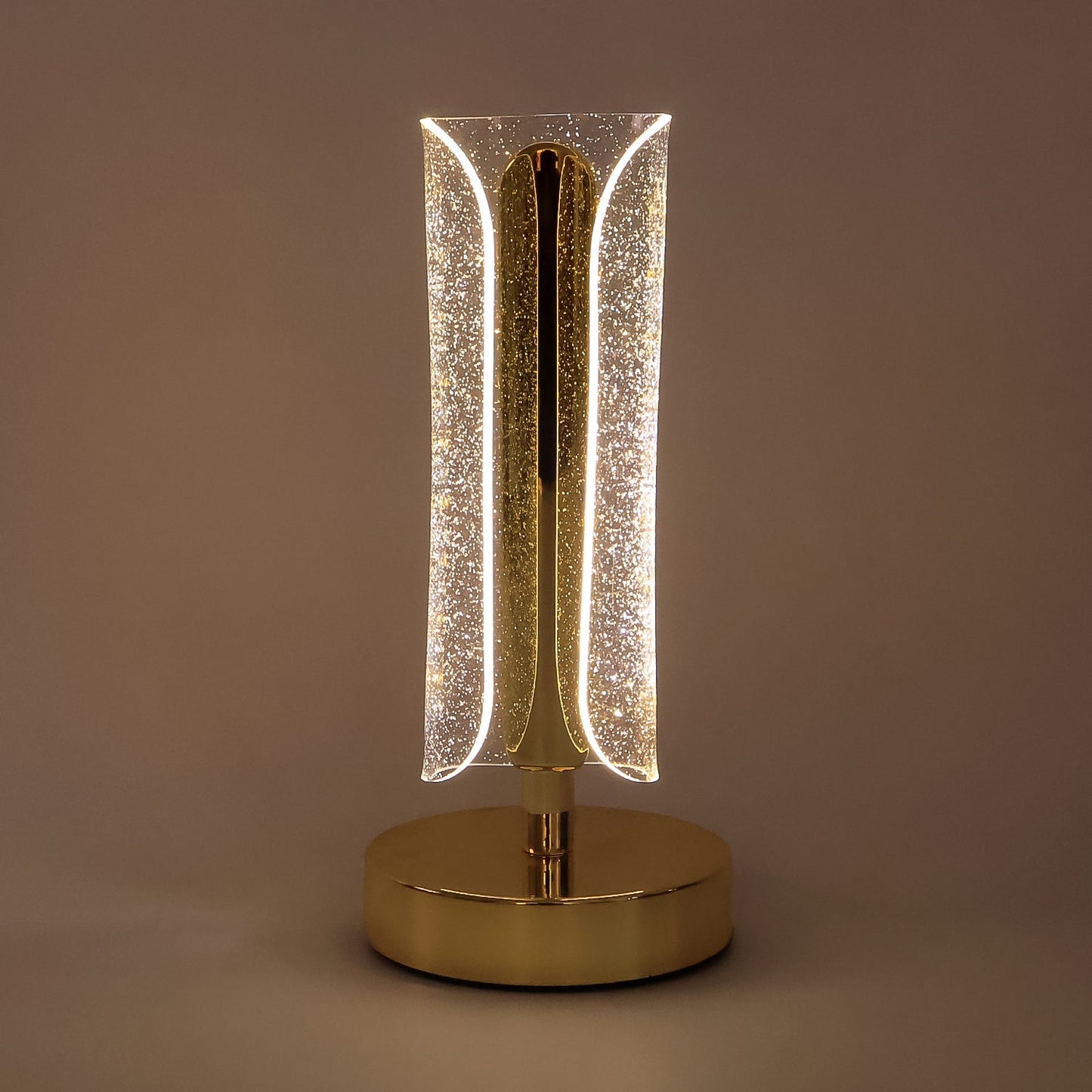 Luxury Tall Cylindrical Crystal Table Lamp (1 Pc)