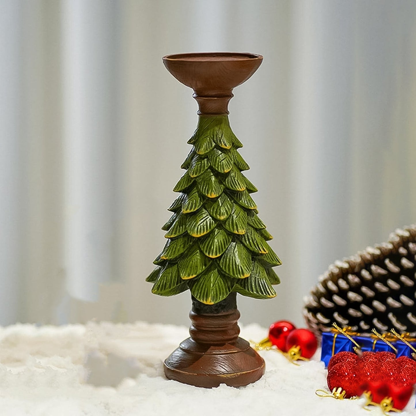 Christmas Tree Candleholder Candlestick Decorative for Home