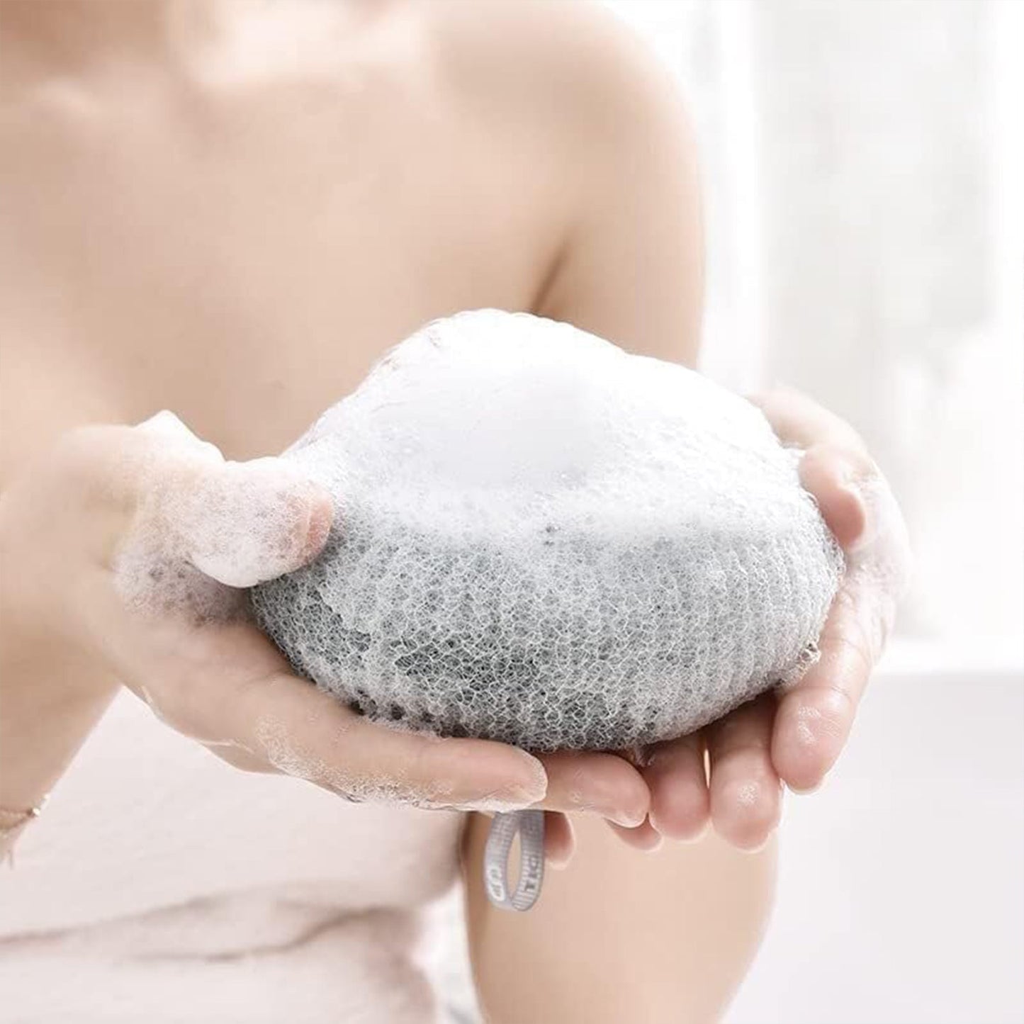 Flower Bath Sponge - Super Soft Body Exfoliator with Suction Cup for Shower & Massage