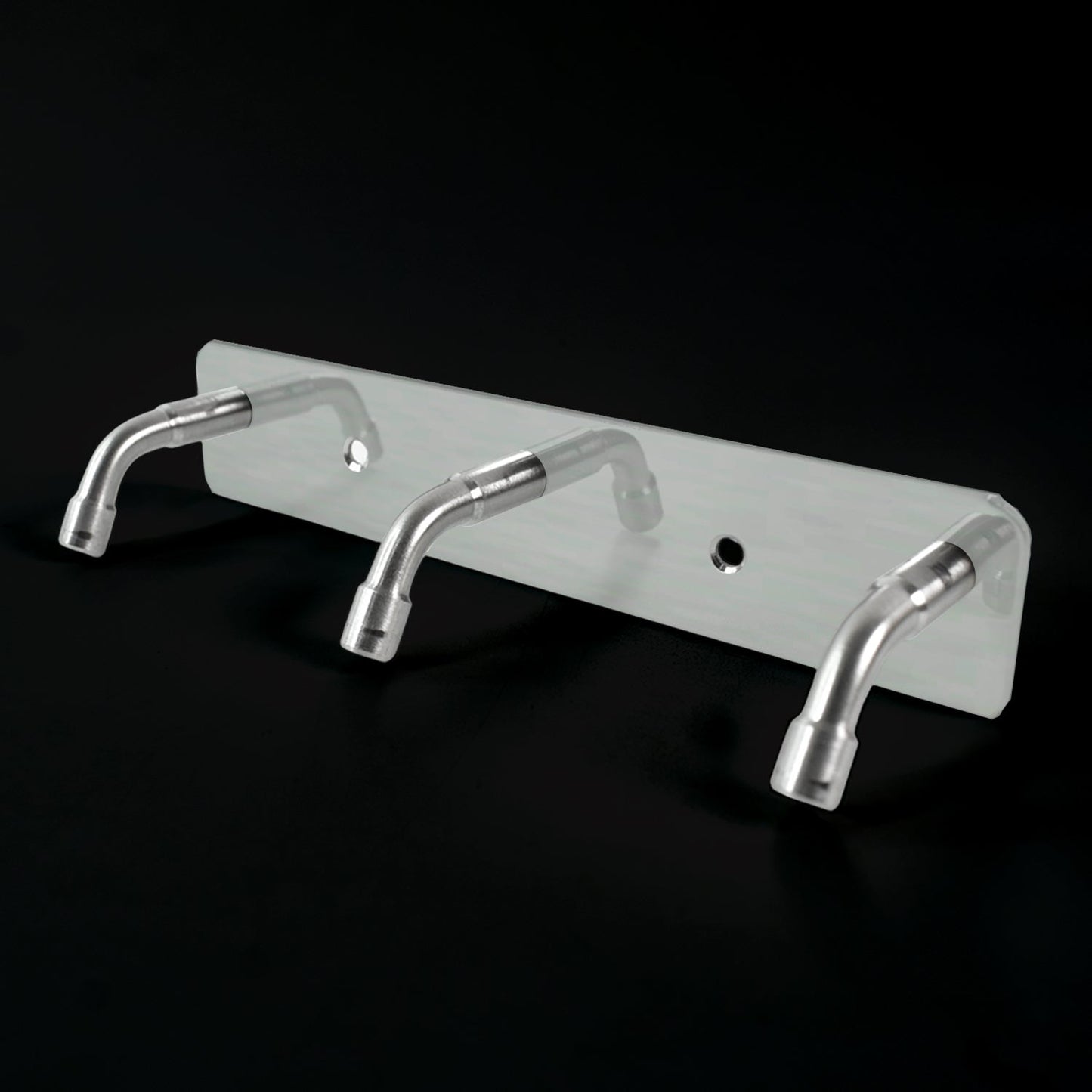 Stainless Steel Wall Mounted Coat 3 Hook Rack (14x3 / 1 Pc)