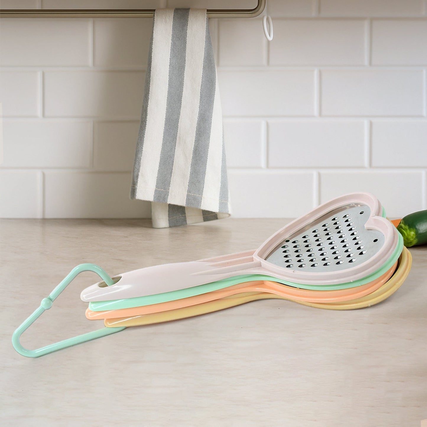 Heart Grater Set and Heart Grater Slicer Used Widely for Grating and Slicing of Fruits, Vegetables, Cheese Etc. Including All Kitchen Purposes.