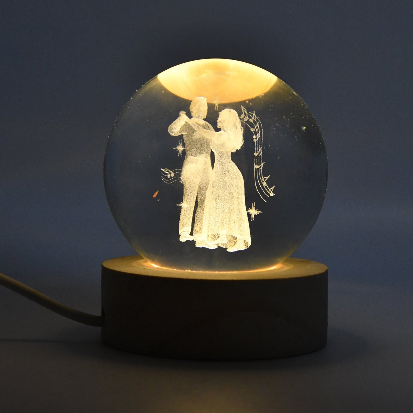 3D Crystal Ball lamps With Base (1 Pc)
