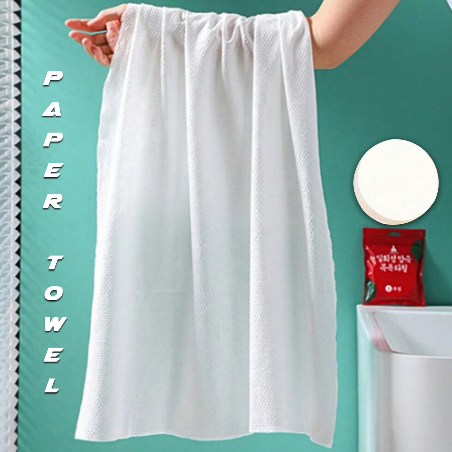 Compressed Towels Portable Disposable Compressed Cotton Coin Tissue Towel for Travel, Camping, Hiking, Sport, Beauty Salon, Home Hand Wipes (30x25 Cm)