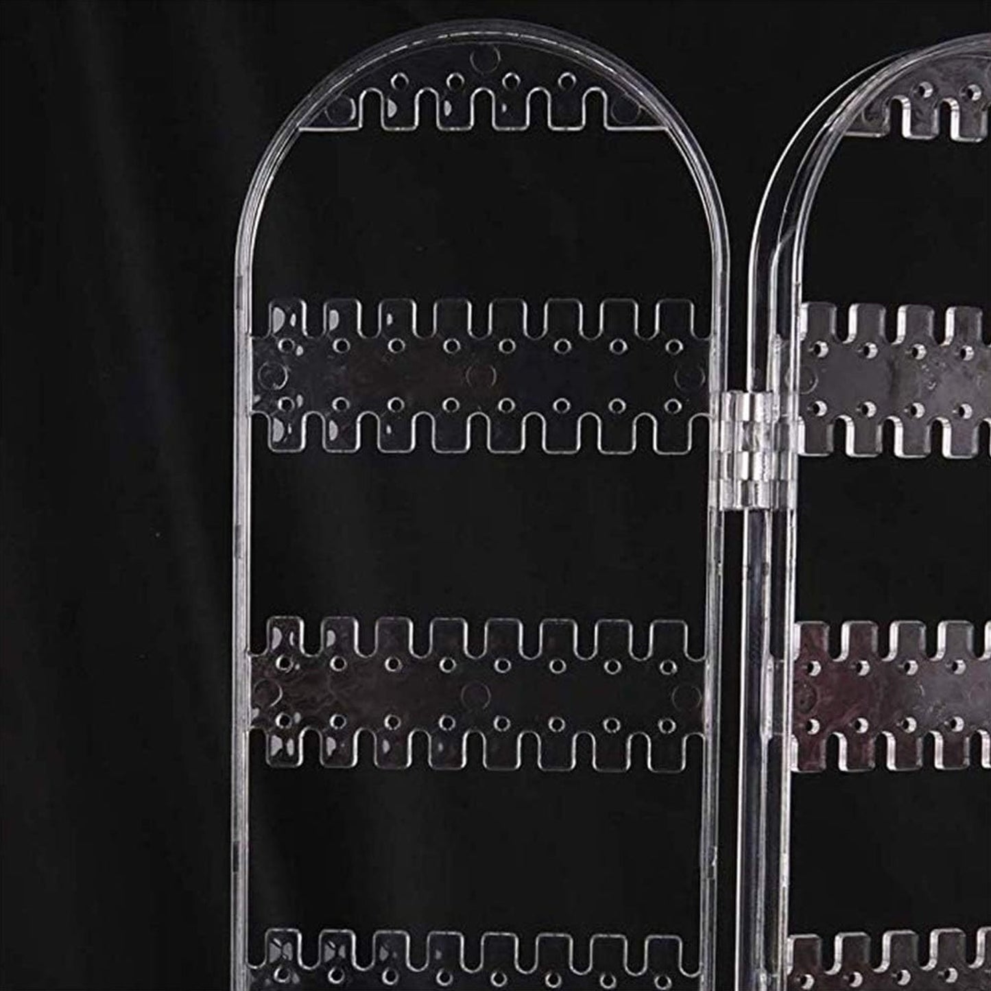 4 Folding Storage Hanger Acrylic Earring Screen Holder Display Stand Clear (1 Set)