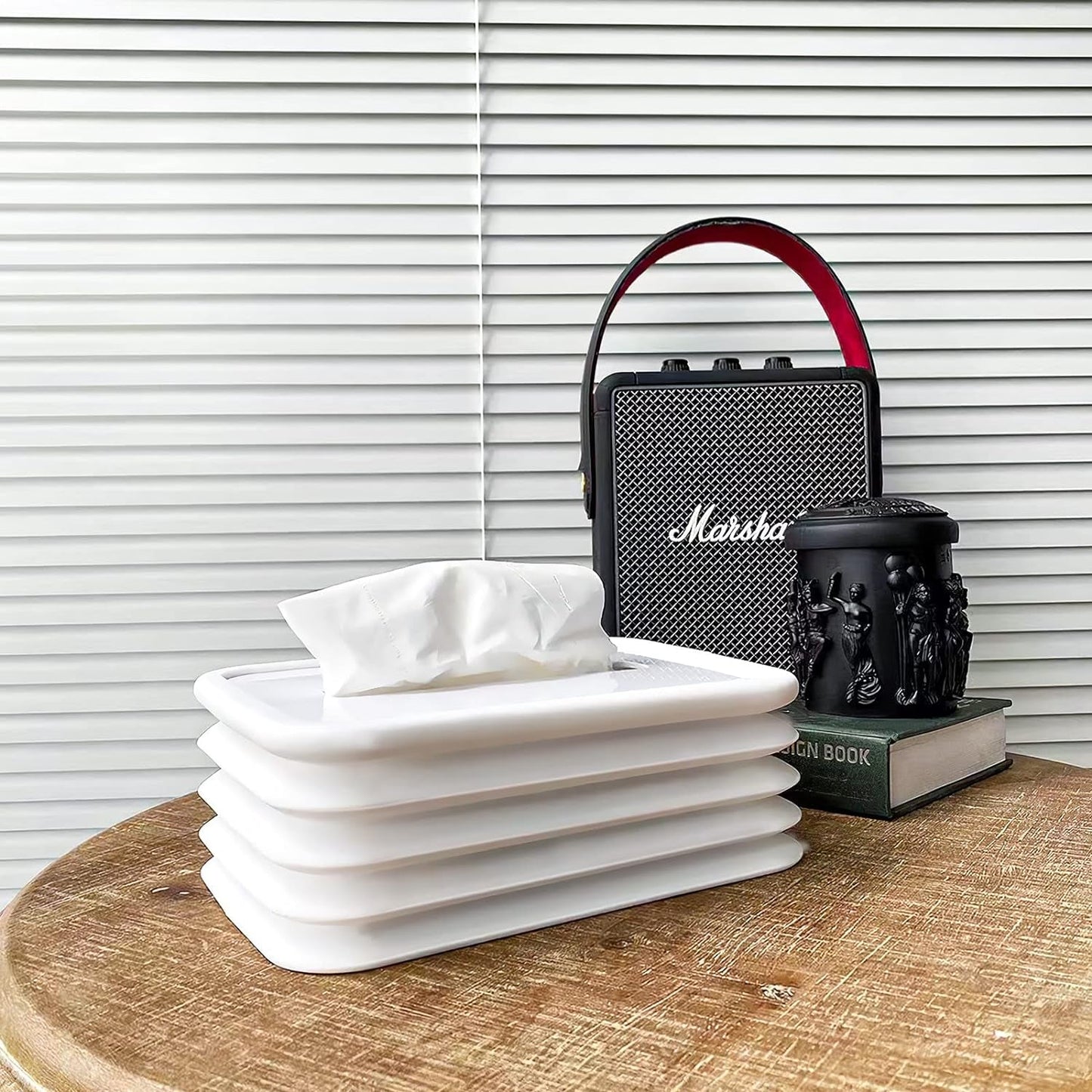 Simple Silicone Tissue Holder – Cube/Cylinder Tissue Box for Bathroom, Office, Car & Bedroom