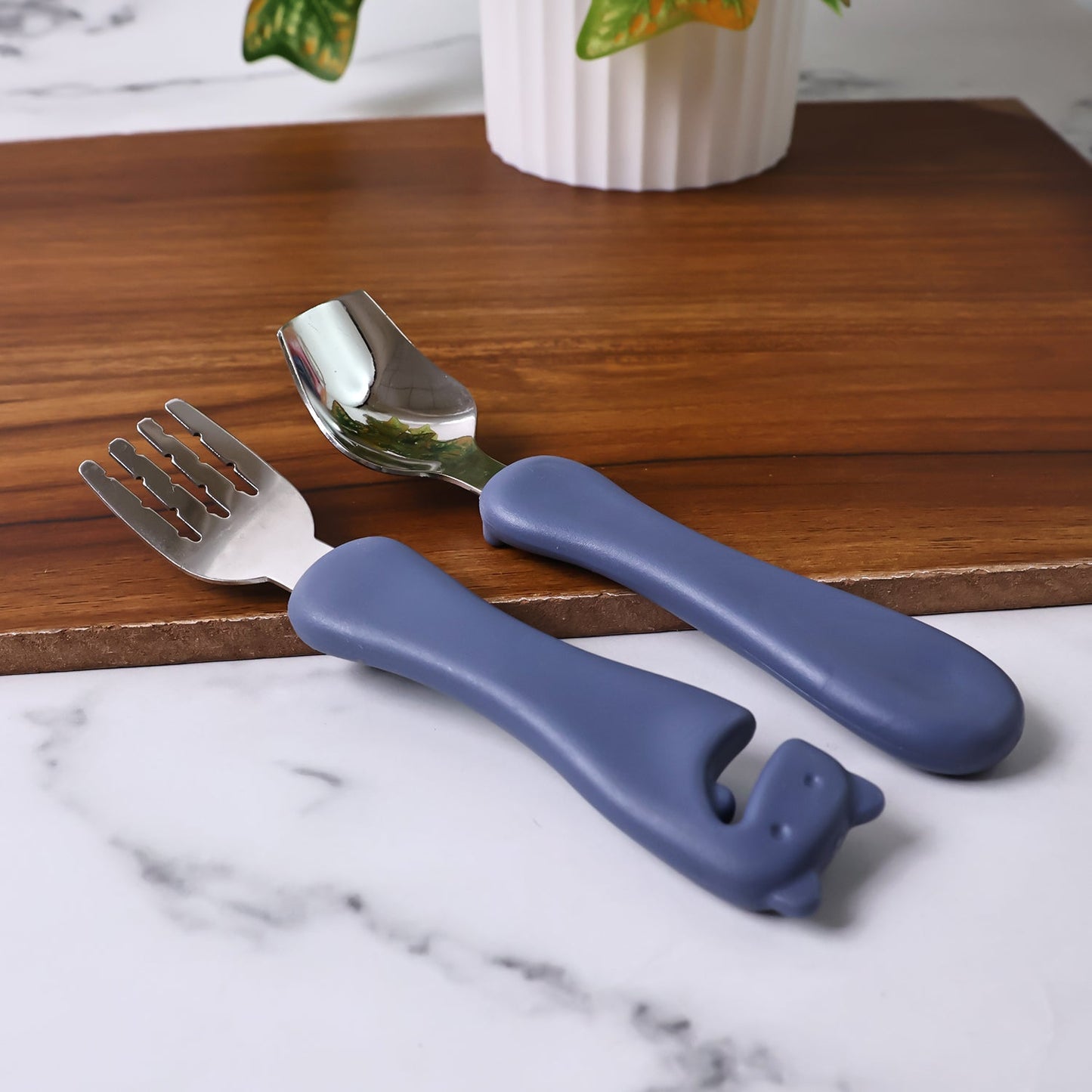 Supermom Foodie Stainless Steel Spoon & Fork (2 Pc Set)