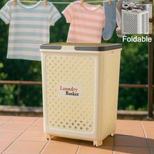 Large Foldable Laundry Basket with Wheels