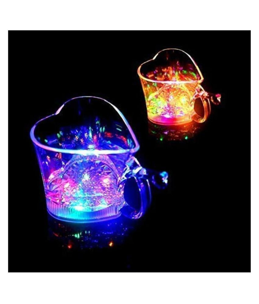 Heart Shape Blinking LED Glass Cup