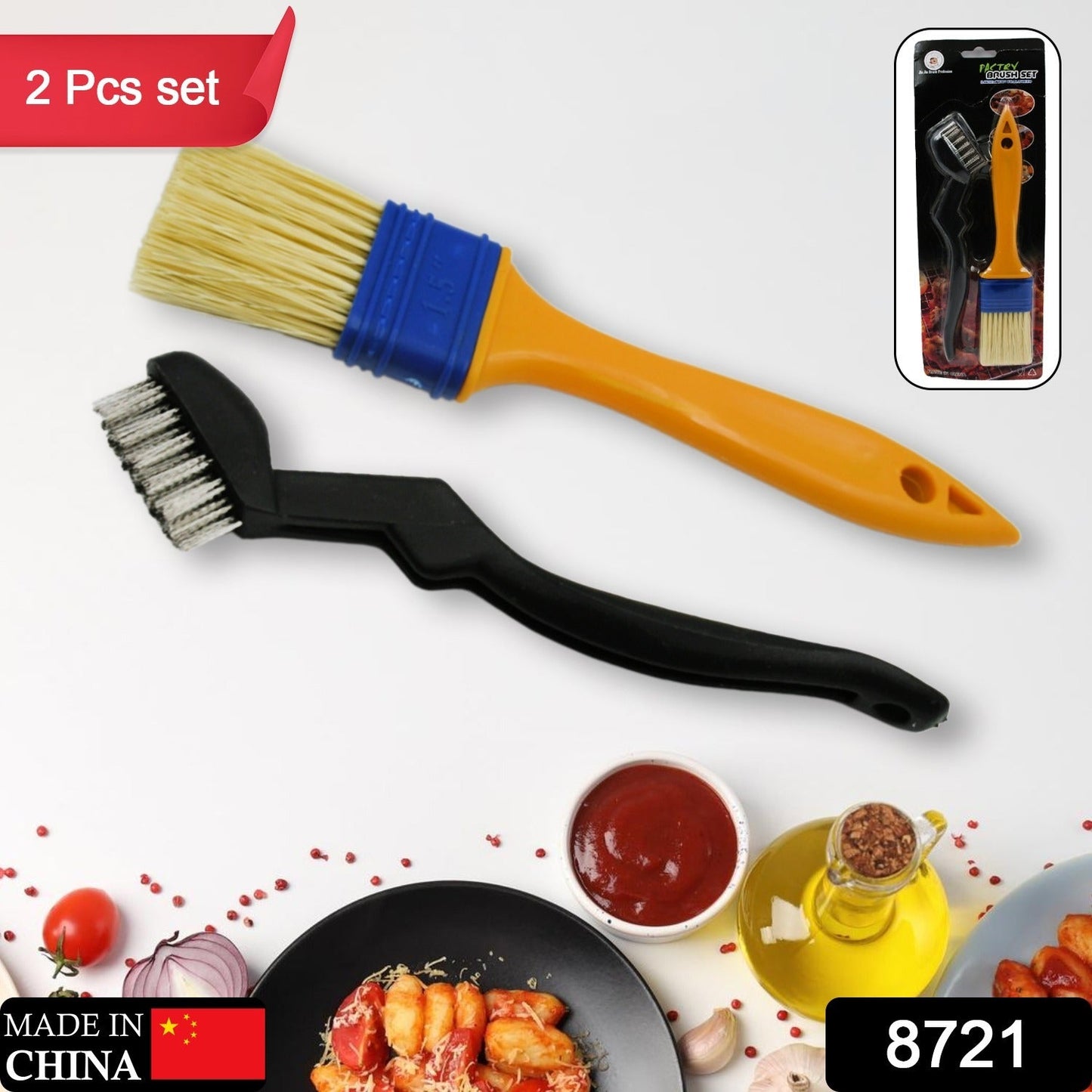Multifunction Basting Brush – Cooking & Baking Set (2 Pcs)