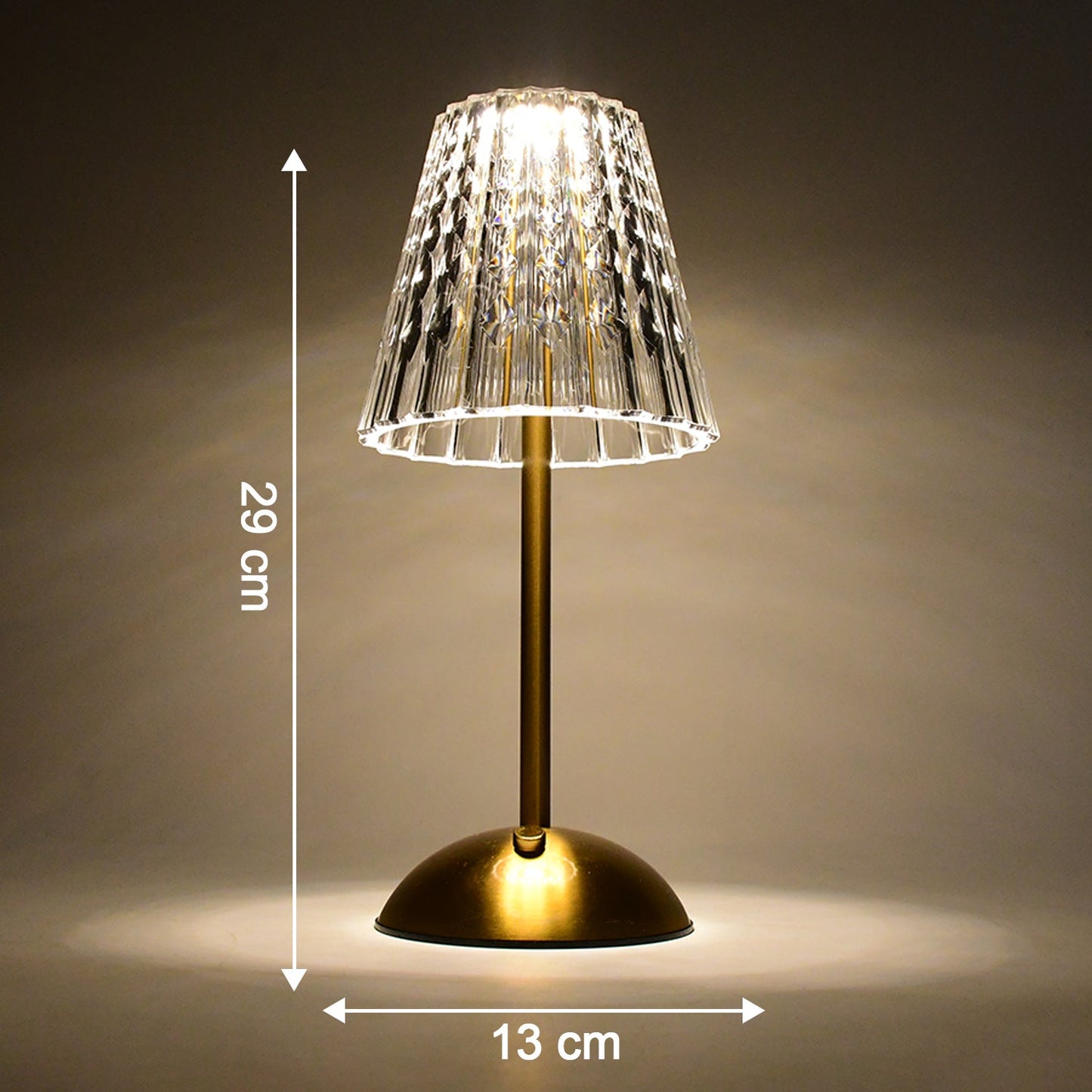 Premium Elegant Shade Crystal Table Lamp (1 Pc)