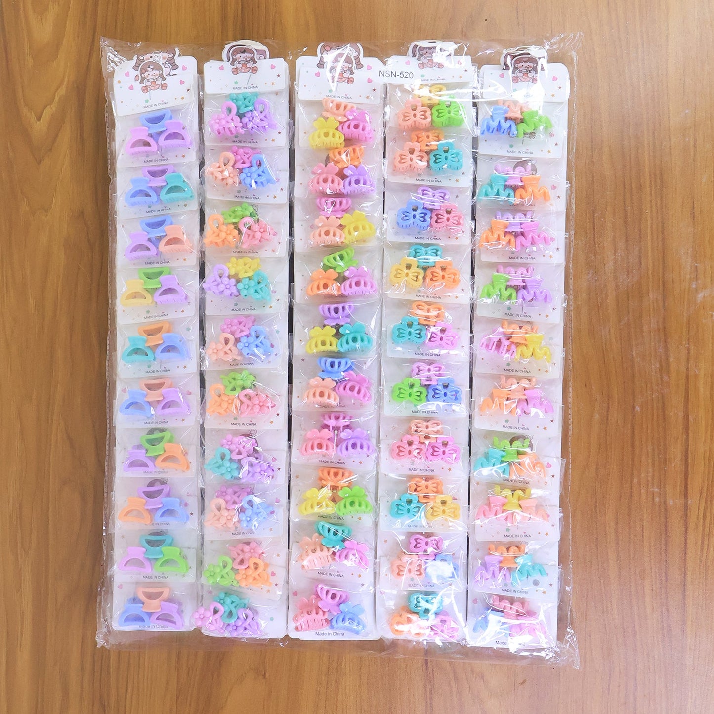 Plastic Small Hair Clips for Girls Kids Hair Accessories (3 Pcs Set / Mix Color & Design)