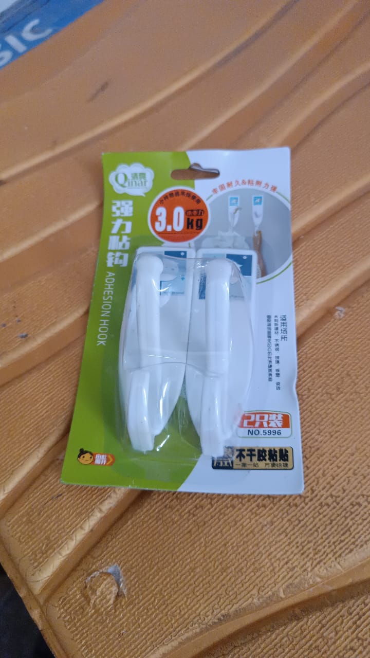 Multipurpose Wall Hooks: Strong & Self-Adhesive for Bathroom, Kitchen, Office ( Mix Design )