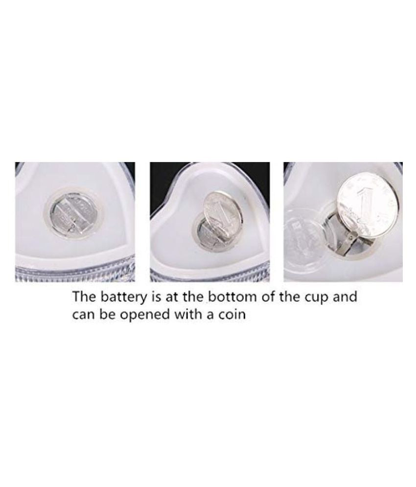 Heart Shape Blinking LED Glass Cup