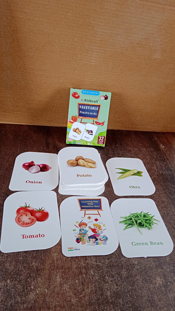 Kidkraft 32-Piece Educational Vegetable Flash Cards Set