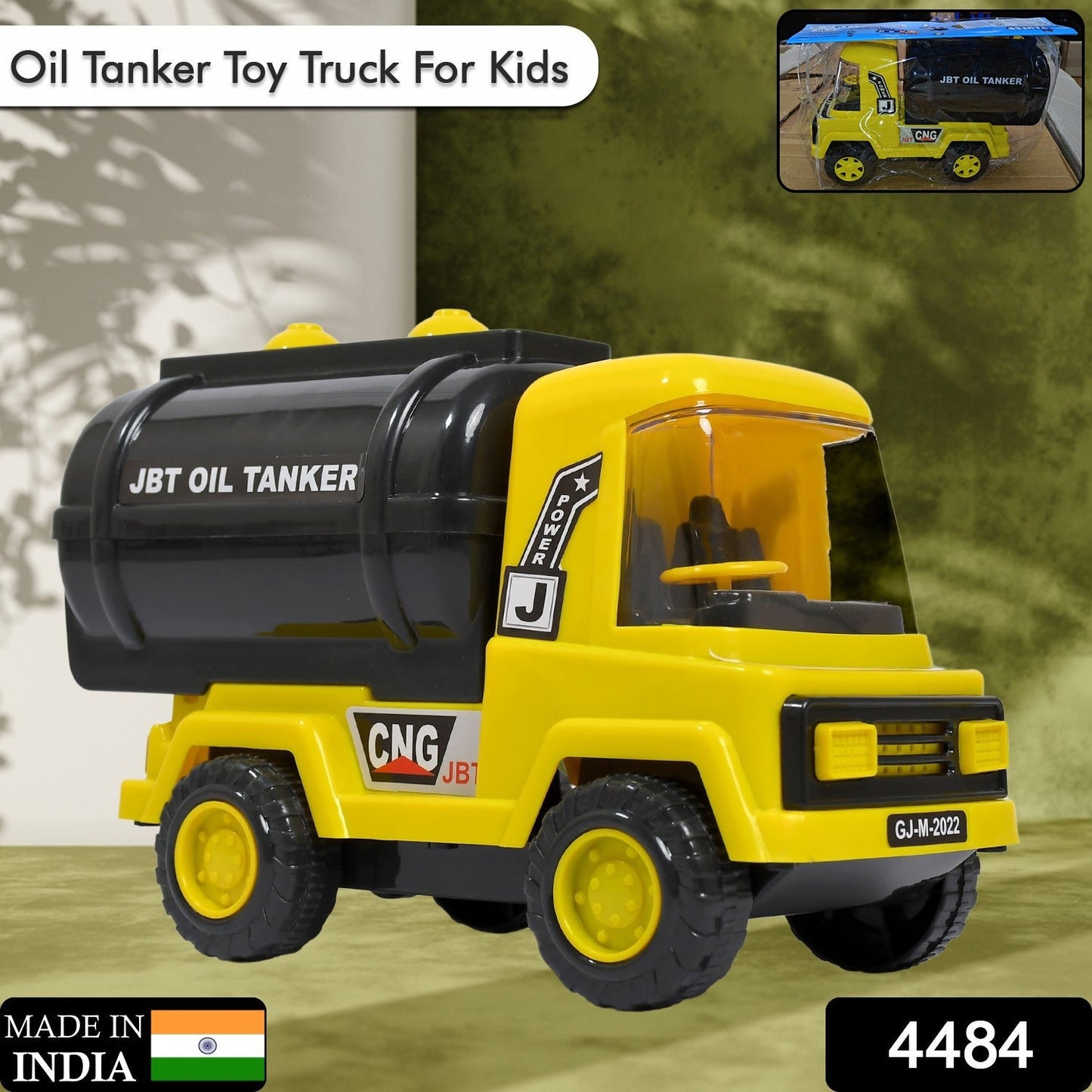 Big Heavy Duty Unbreakable Toy Truck with Sound | Friction Powered Oil-Water Tanker