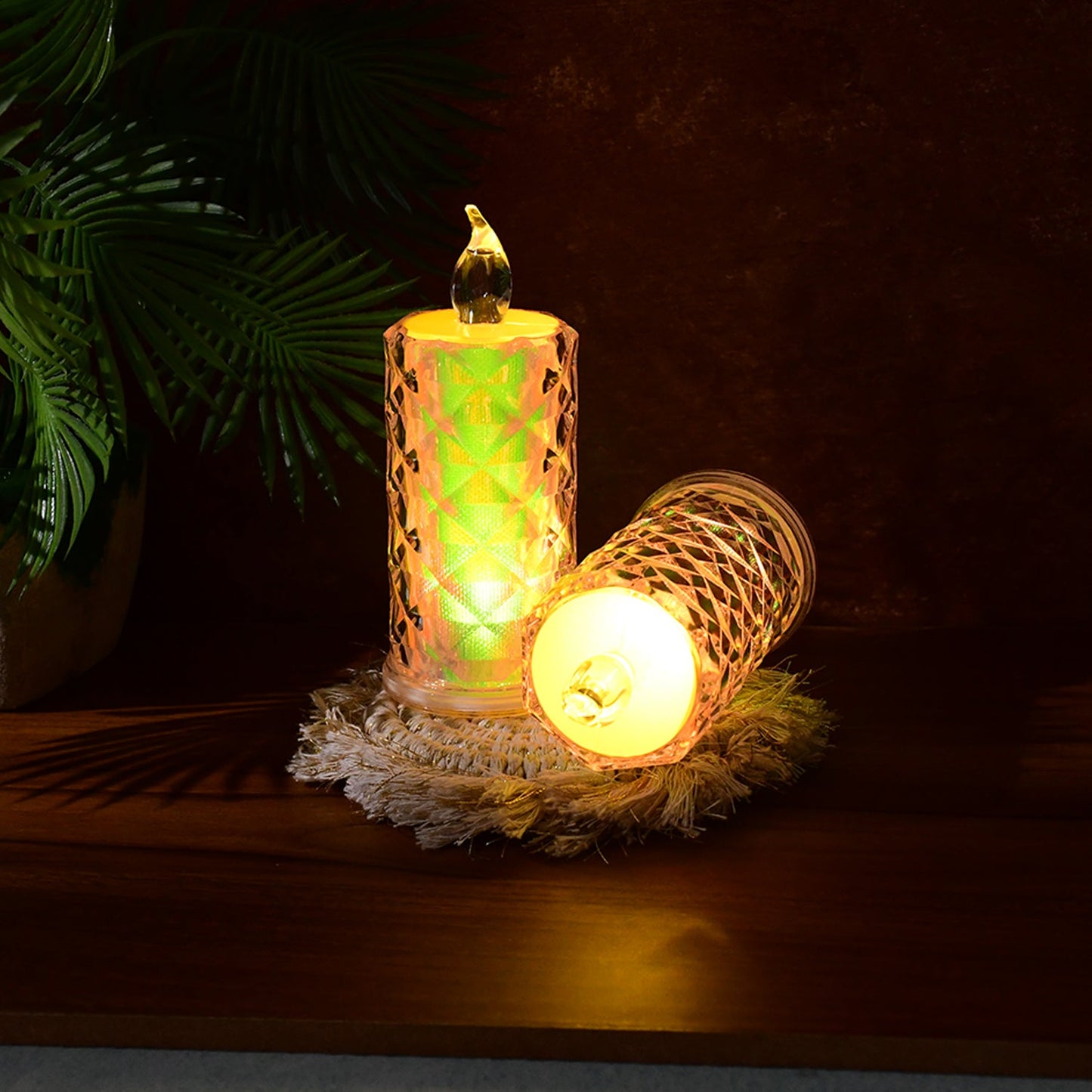 Decorative LED Candle Lights with Holographic Finish 
