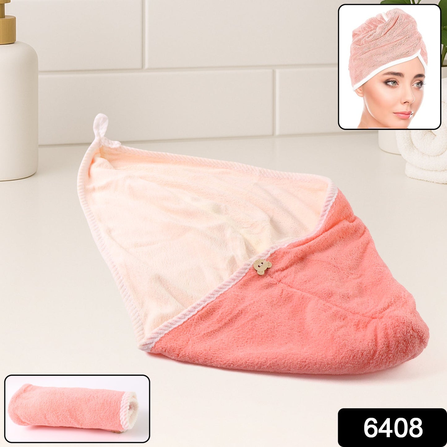 Hair Drying Magic Hair Cap Towel Wrap for Women Bath Towels (1 pc), Hair accessories