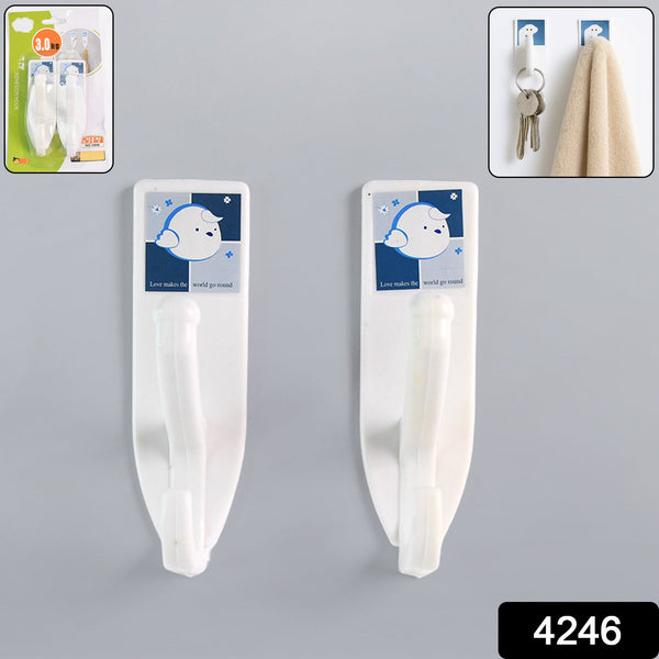 Multipurpose Wall Hooks: Strong & Self-Adhesive for Bathroom, Kitchen, Office ( Mix Design )